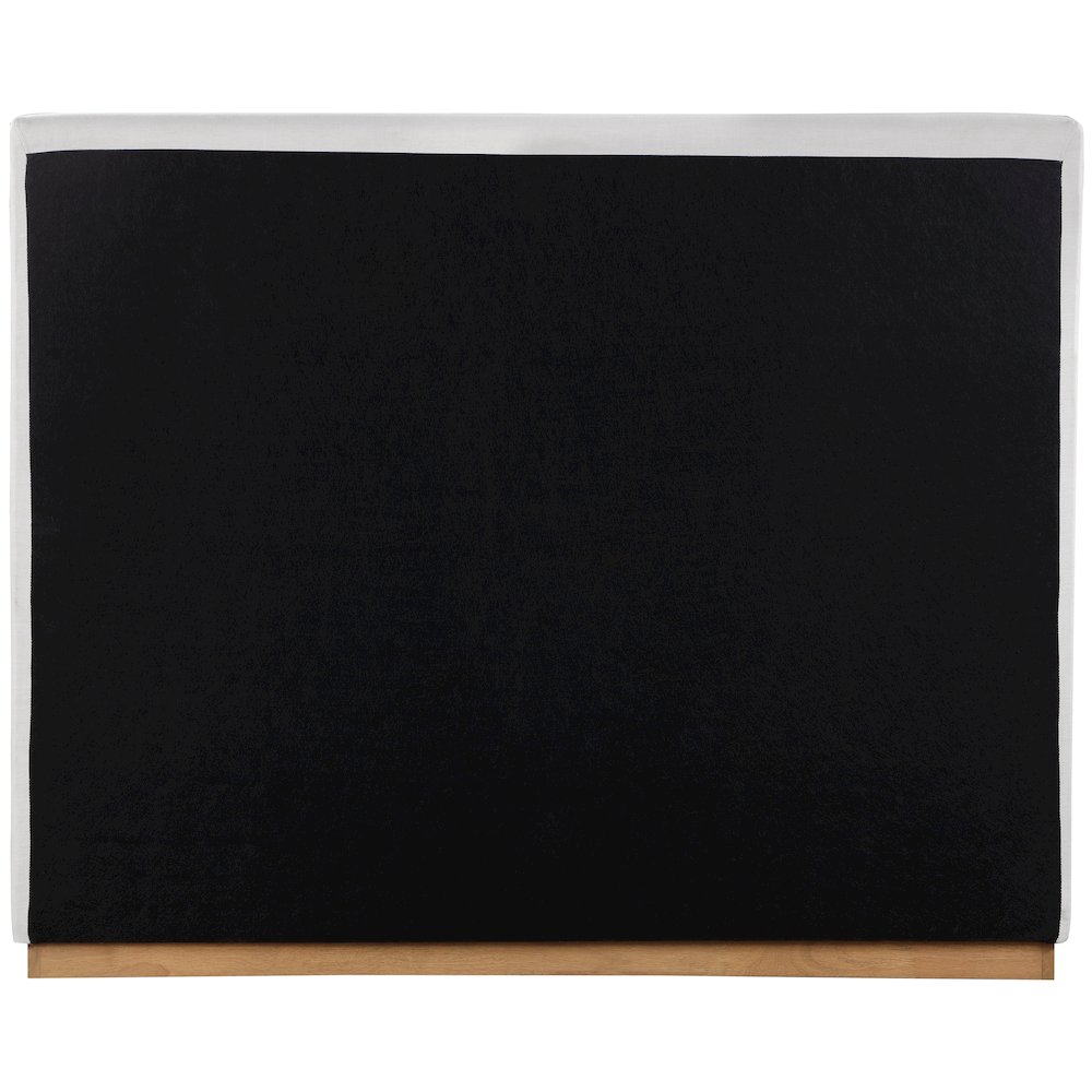 Alfie Cream Linen Textured Fabric King Bed. Picture 4