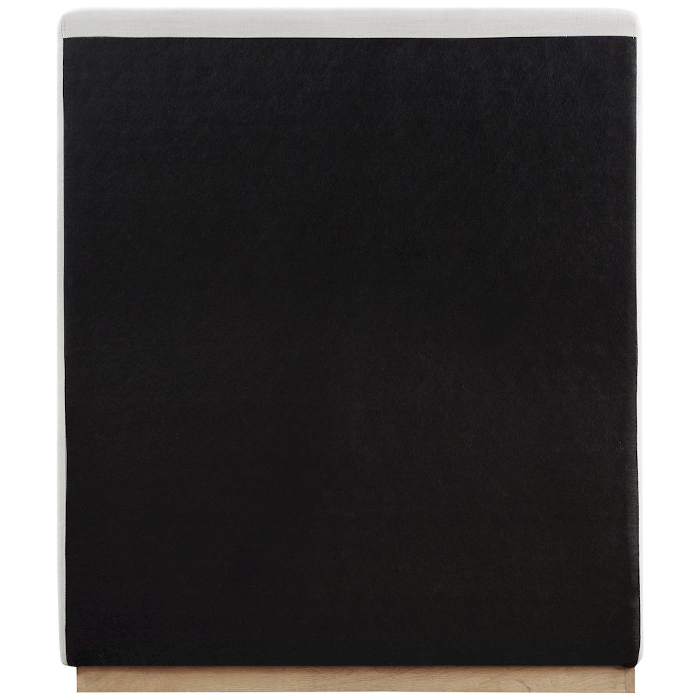 Alfie Cream Linen Textured Fabric Twin Bed. Picture 4