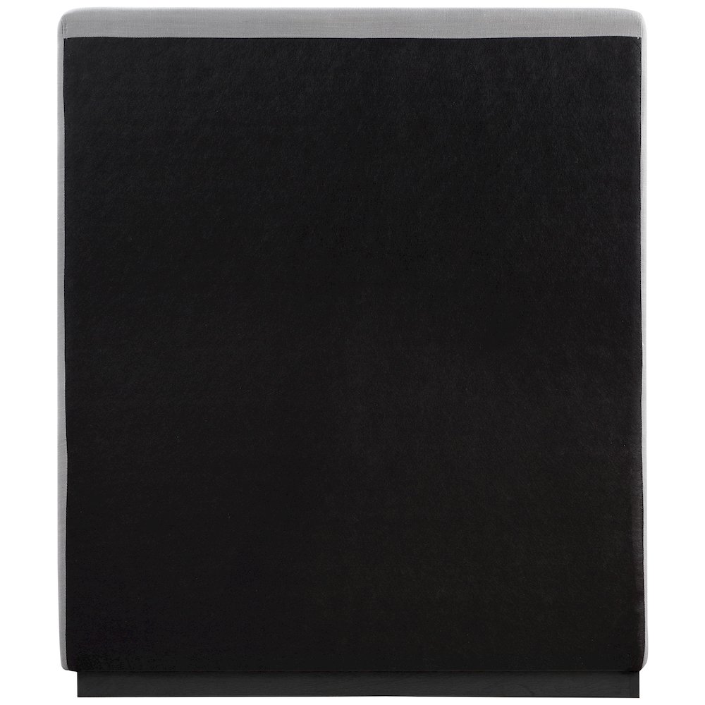 Alfie Grey Linen Textured Fabric Twin Bed. Picture 4
