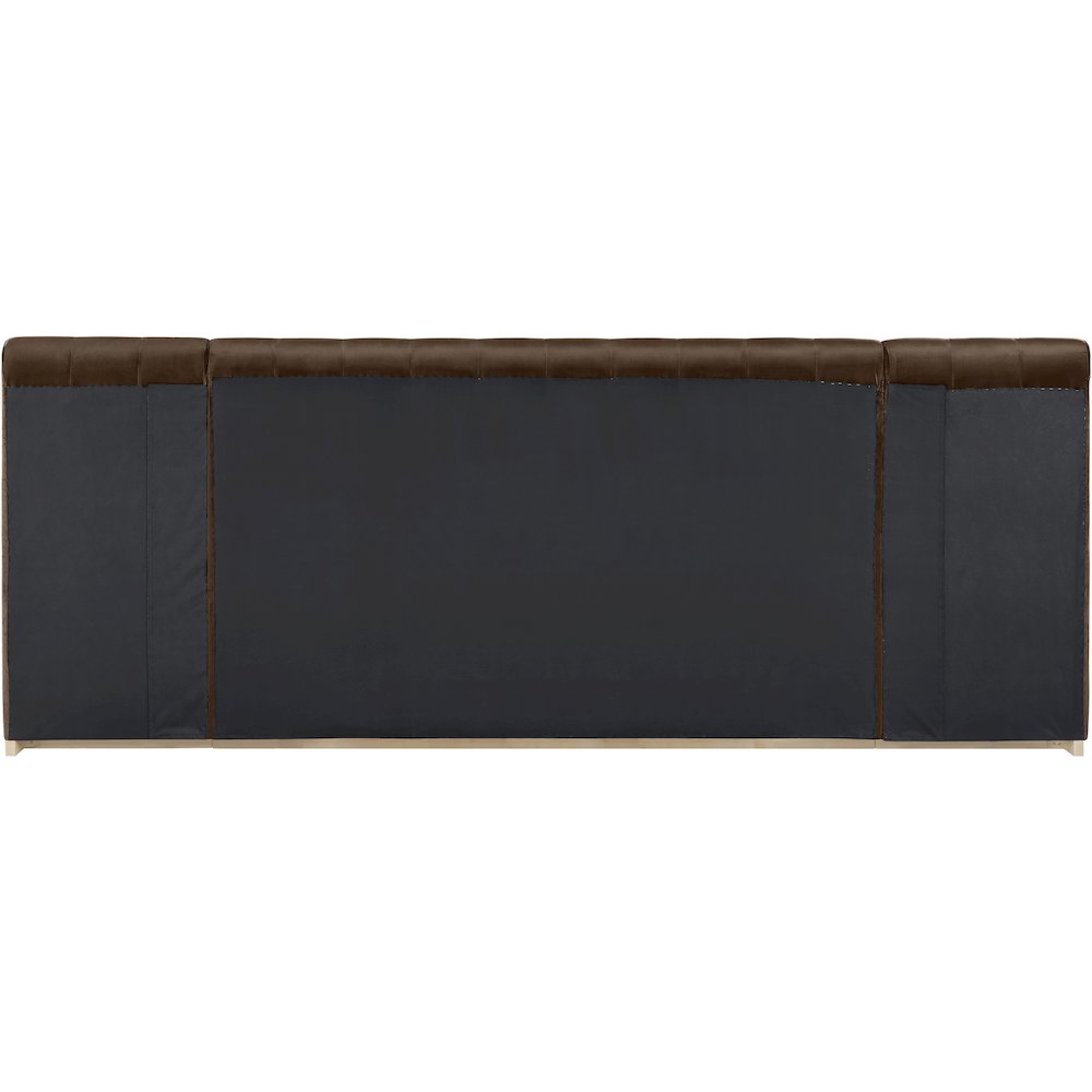 Amara Brown Velvet Upholstered King Bed. Picture 3
