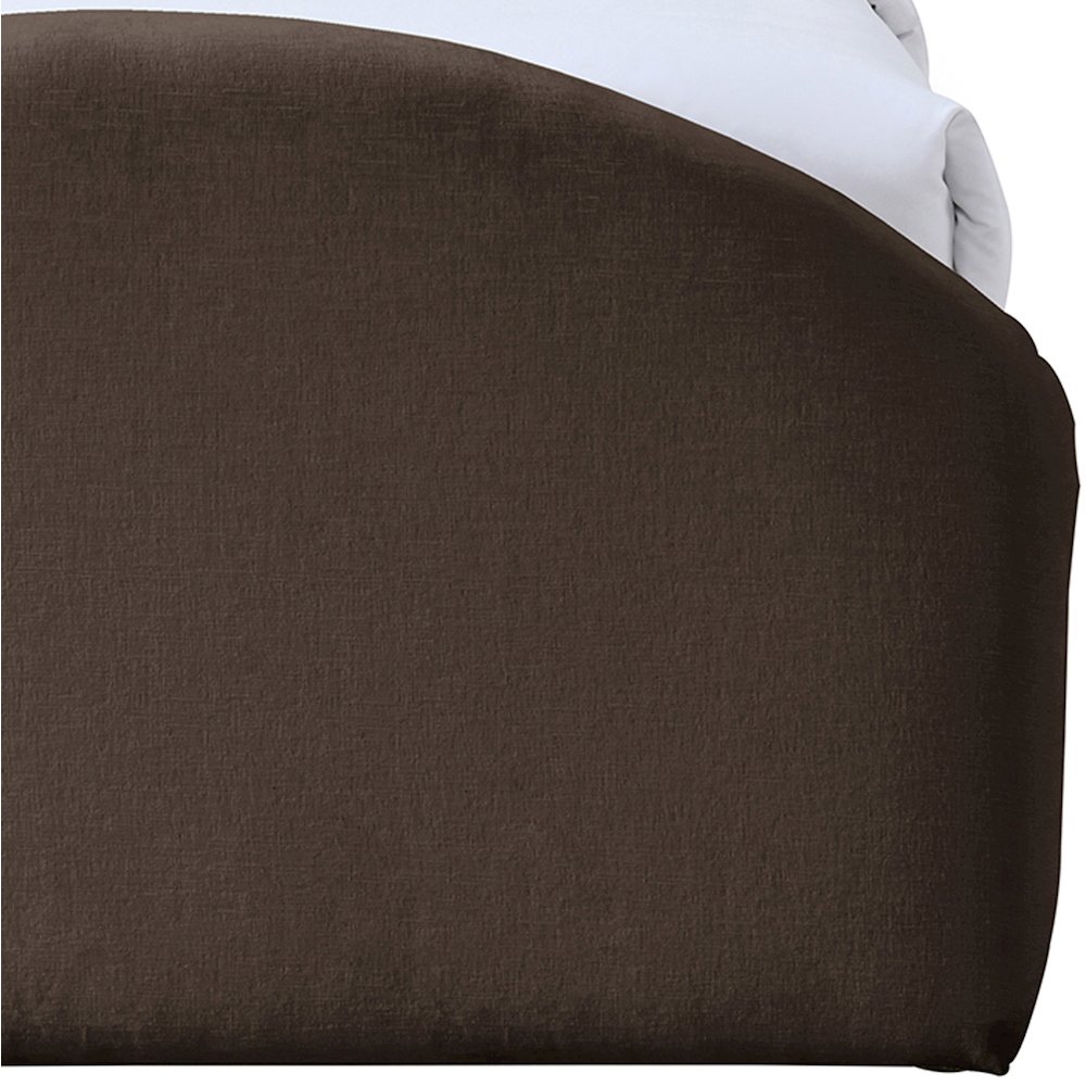 Andaz Brown Chenille Fabric Upholstered Twin Bed. Picture 5