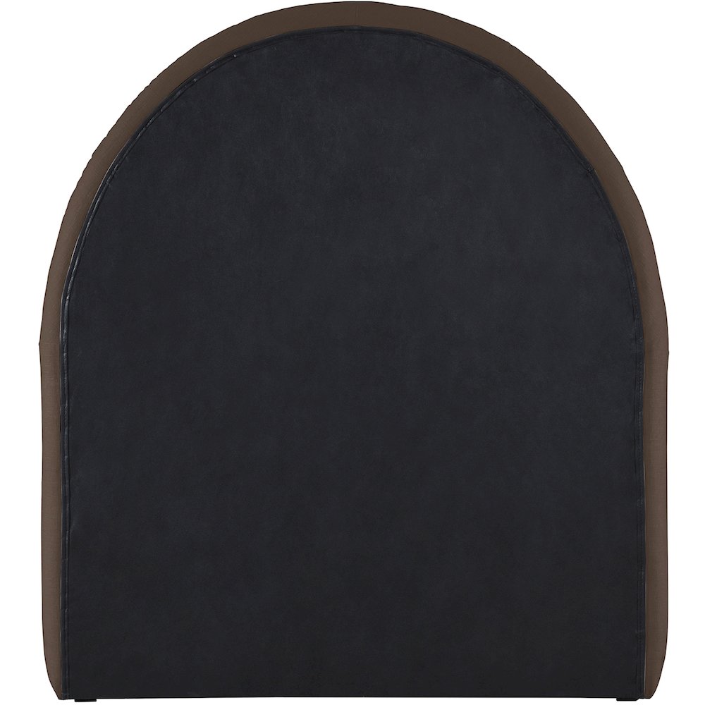 Andaz Brown Chenille Fabric Upholstered Twin Trundle Bed. Picture 3