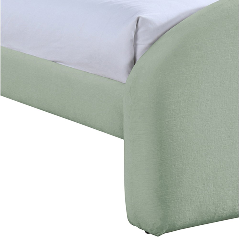 Andaz Mint Chenille Fabric Upholstered Twin Bed. Picture 4