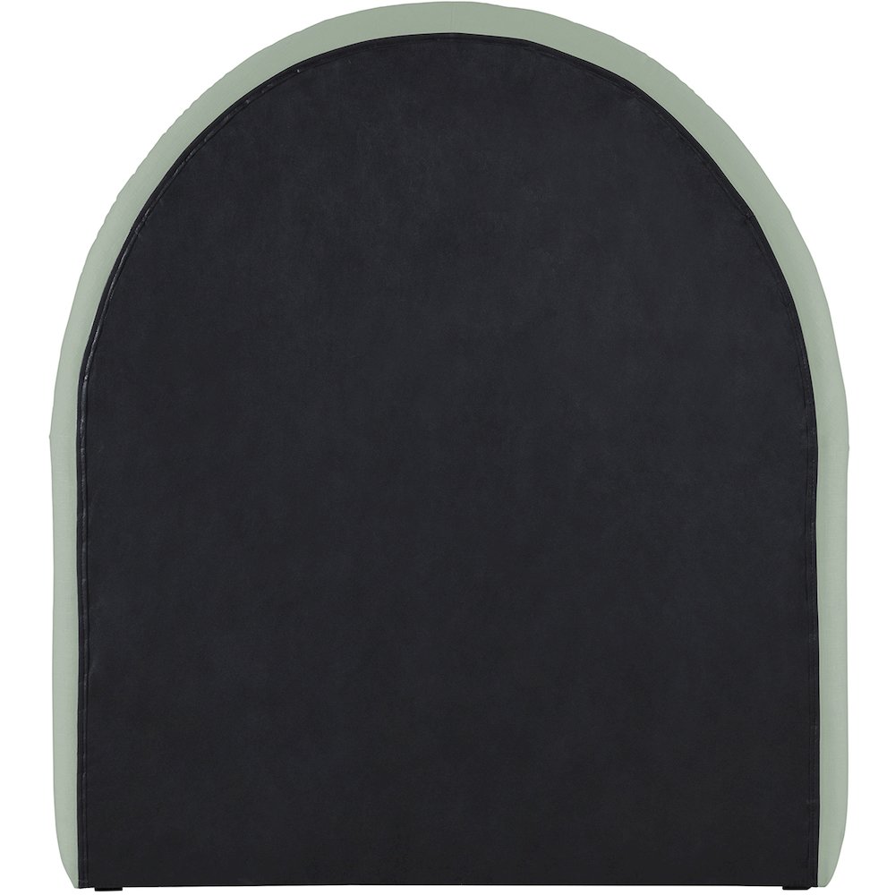 Andaz Mint Chenille Fabric Upholstered Twin Trundle Bed. Picture 3