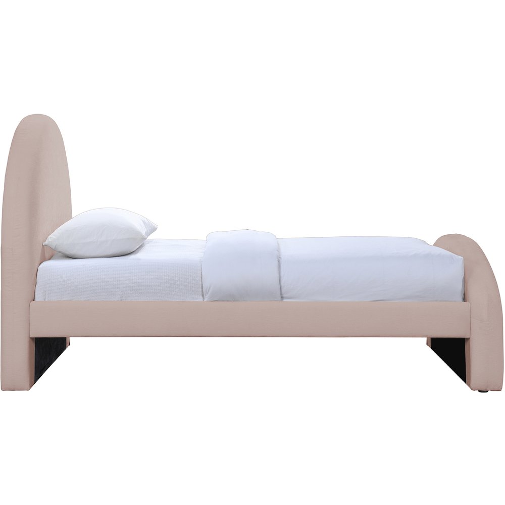 Andaz Pink Chenille Fabric Upholstered Twin Bed. Picture 8
