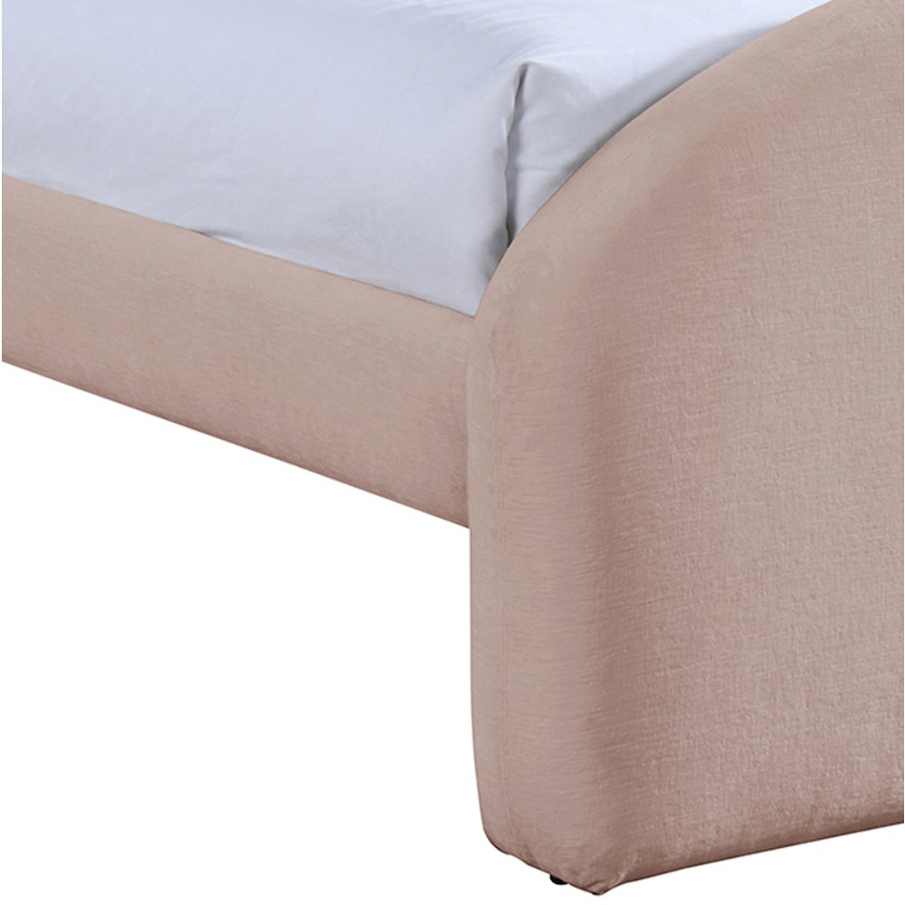 Andaz Pink Chenille Fabric Upholstered Twin Bed. Picture 4