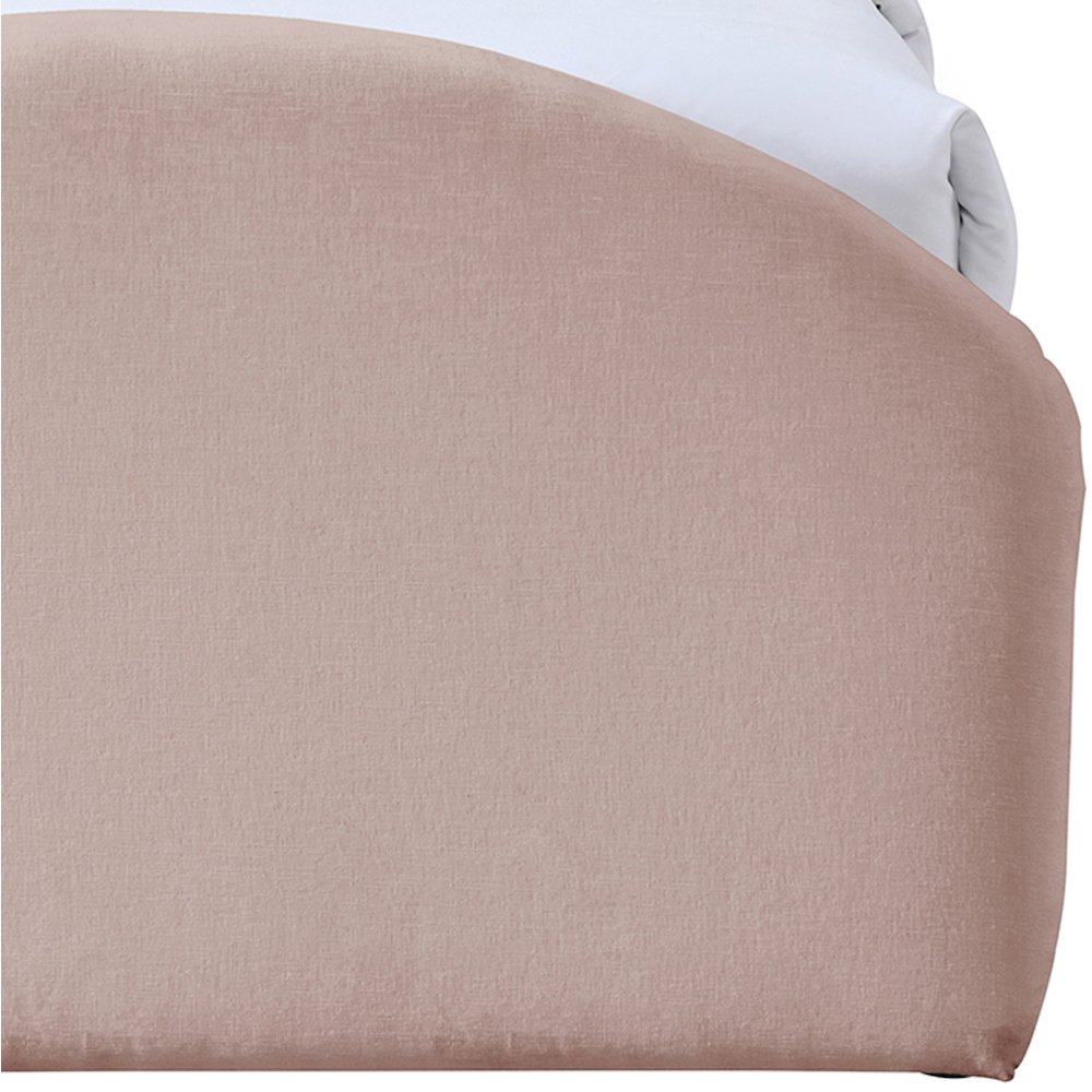 Andaz Pink Chenille Fabric Upholstered Twin Trundle Bed. Picture 5