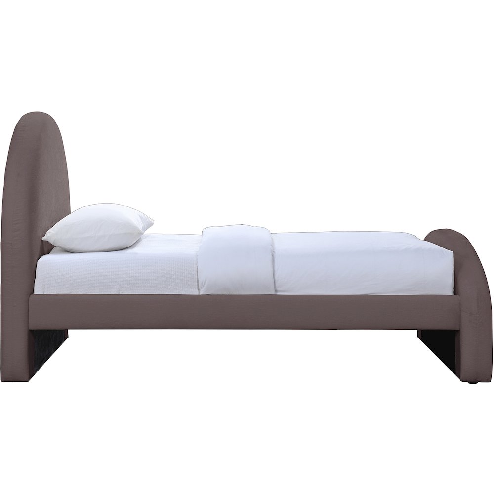 Andaz Purple Chenille Fabric Upholstered Twin Bed. Picture 8