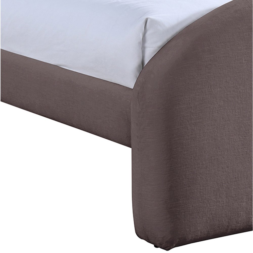Andaz Purple Chenille Fabric Upholstered Twin Bed. Picture 4