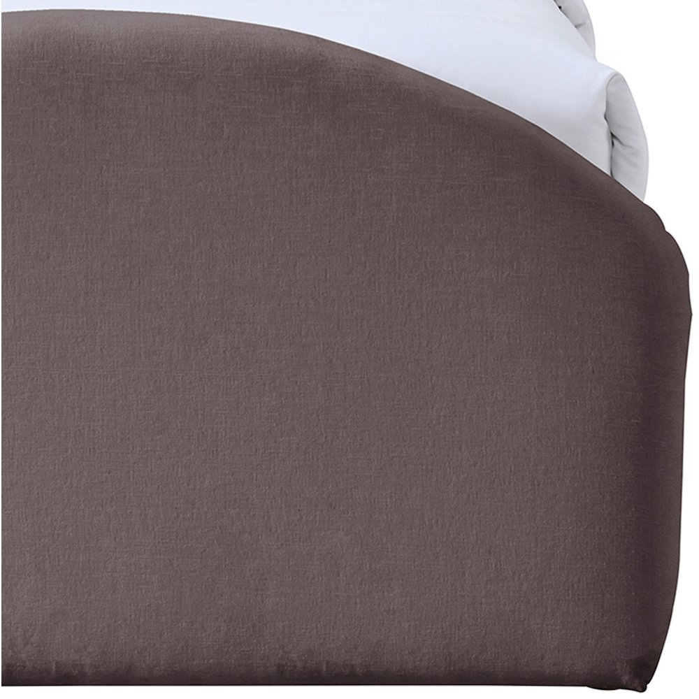 Andaz Purple Chenille Fabric Upholstered Twin Trundle Bed. Picture 5