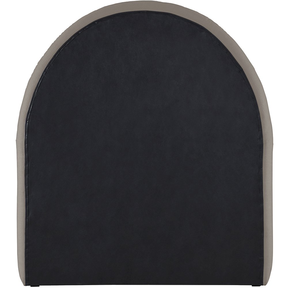 Andaz Taupe Chenille Fabric Upholstered Twin Trundle Bed. Picture 3
