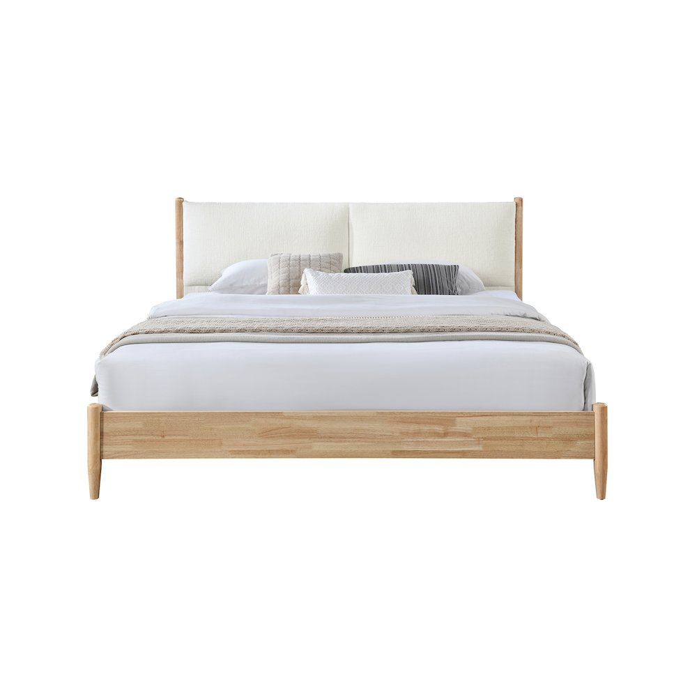 Arbor Cream Fabric King Bed. Picture 2