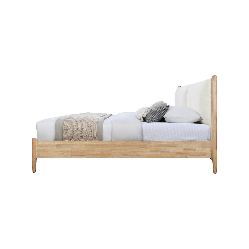 Arbor Cream Fabric King Bed. Picture 3