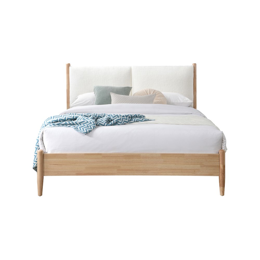 Arbor Cream Fabric Queen Bed. Picture 2