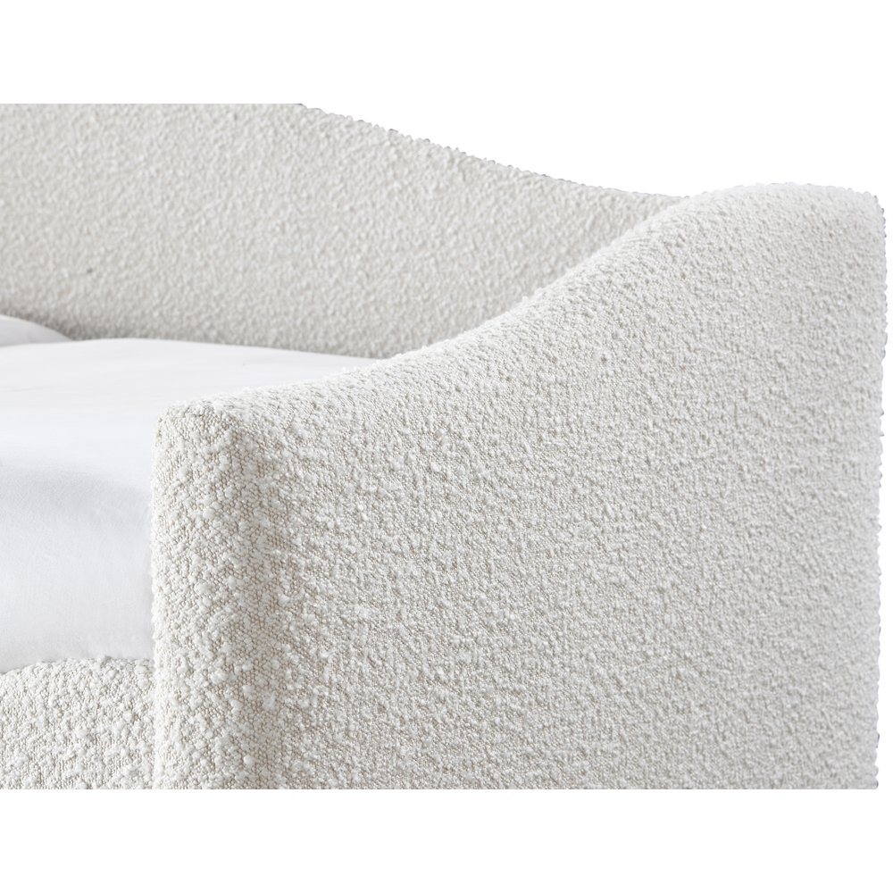 Arlo Cream Boucle Fabric Upholstered Twin Daybed. Picture 5