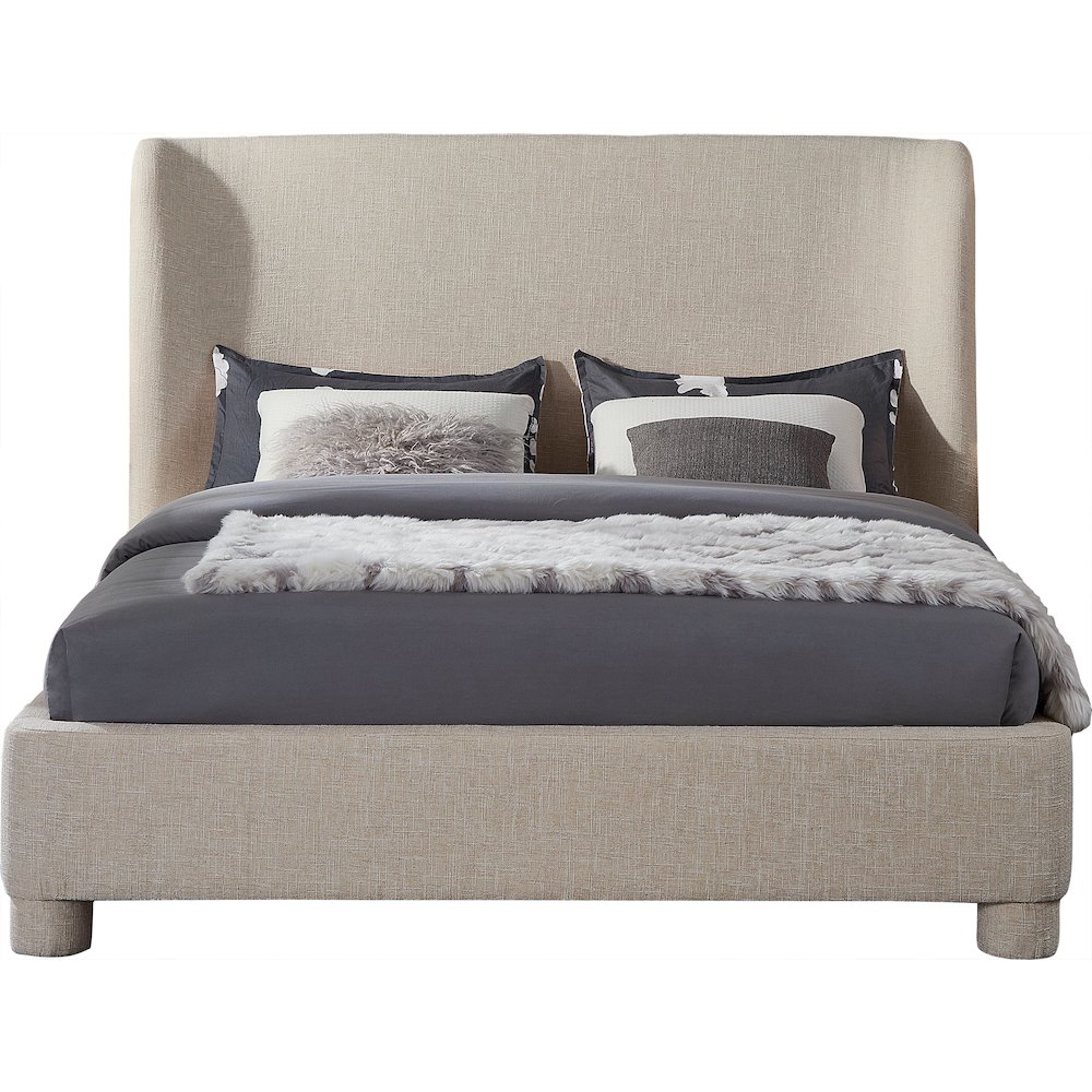 Penny Beige Polyester Fabric King Bed. Picture 2