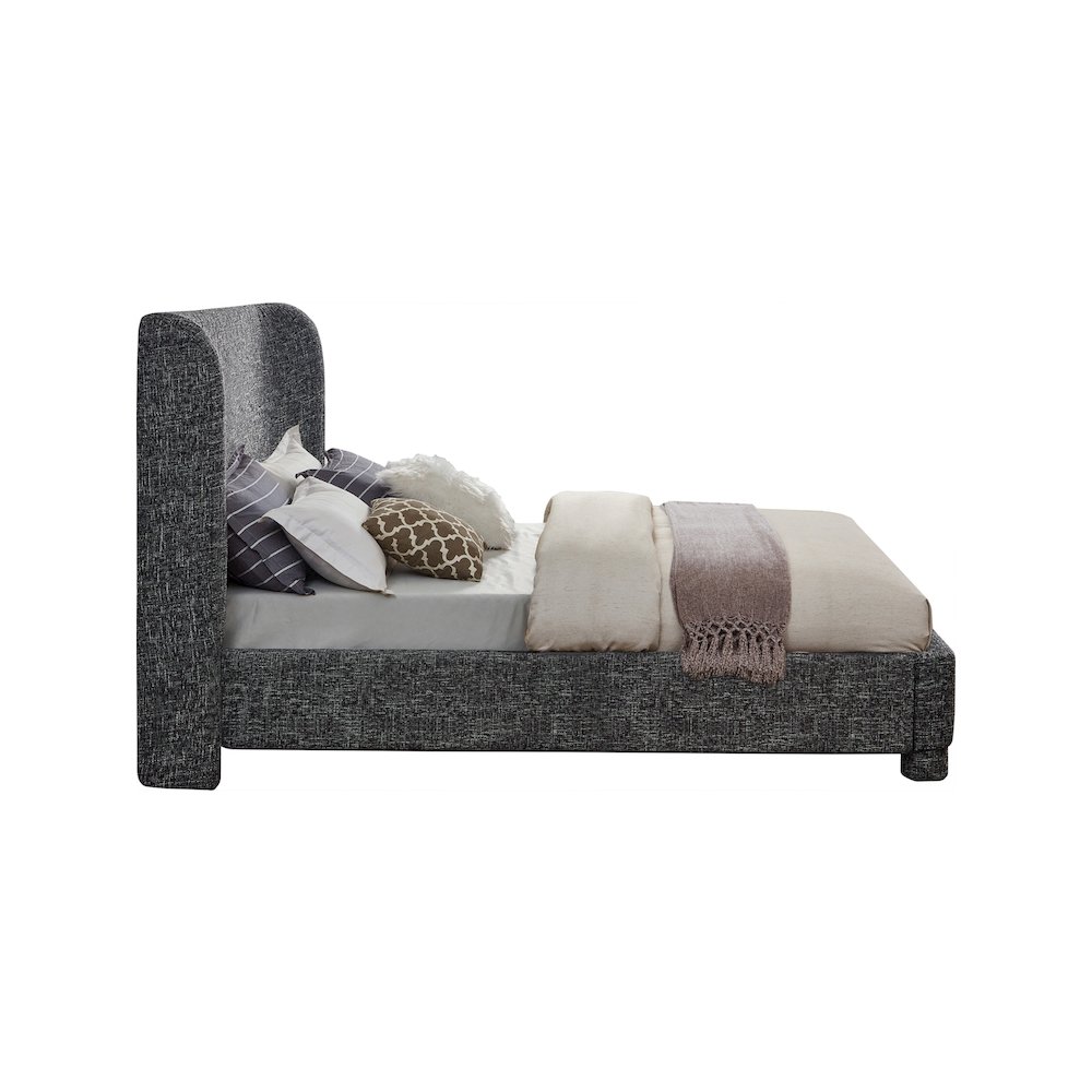 Penny Black Polyester Fabric Full Bed. Picture 3