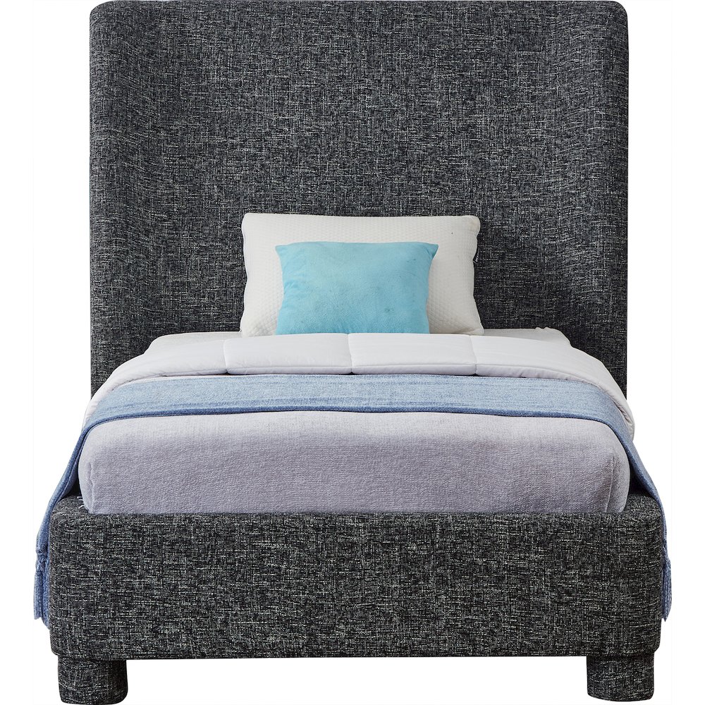 Penny Black Polyester Fabric Twin Bed. Picture 2