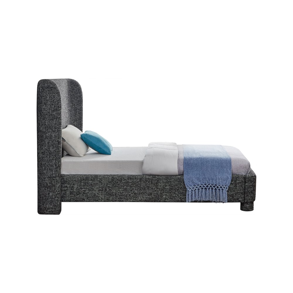 Penny Black Polyester Fabric Twin Bed. Picture 3
