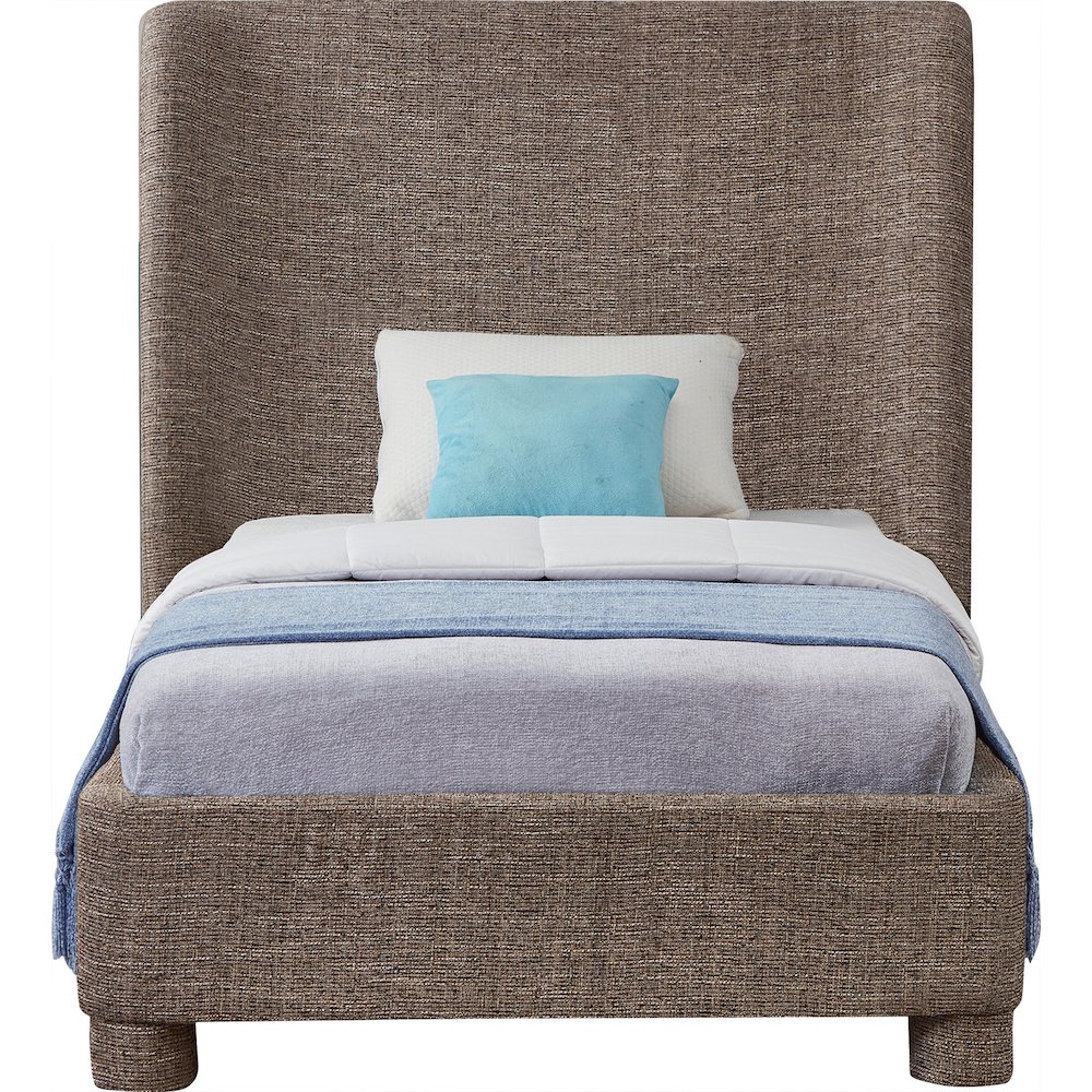 Penny Brown Polyester Fabric Twin Bed. Picture 2