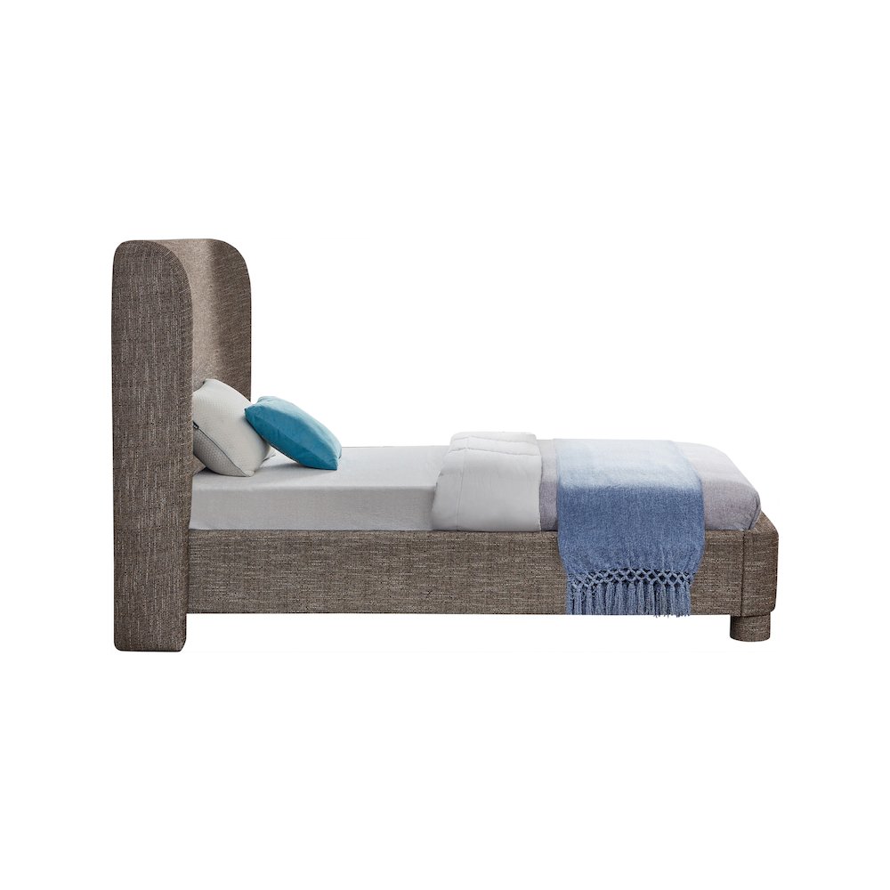 Penny Brown Polyester Fabric Twin Bed. Picture 3