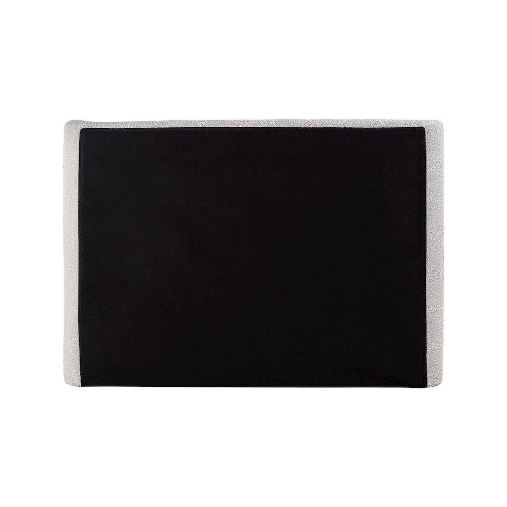 Penny Cream Boucle Fabric Queen Bed. Picture 4