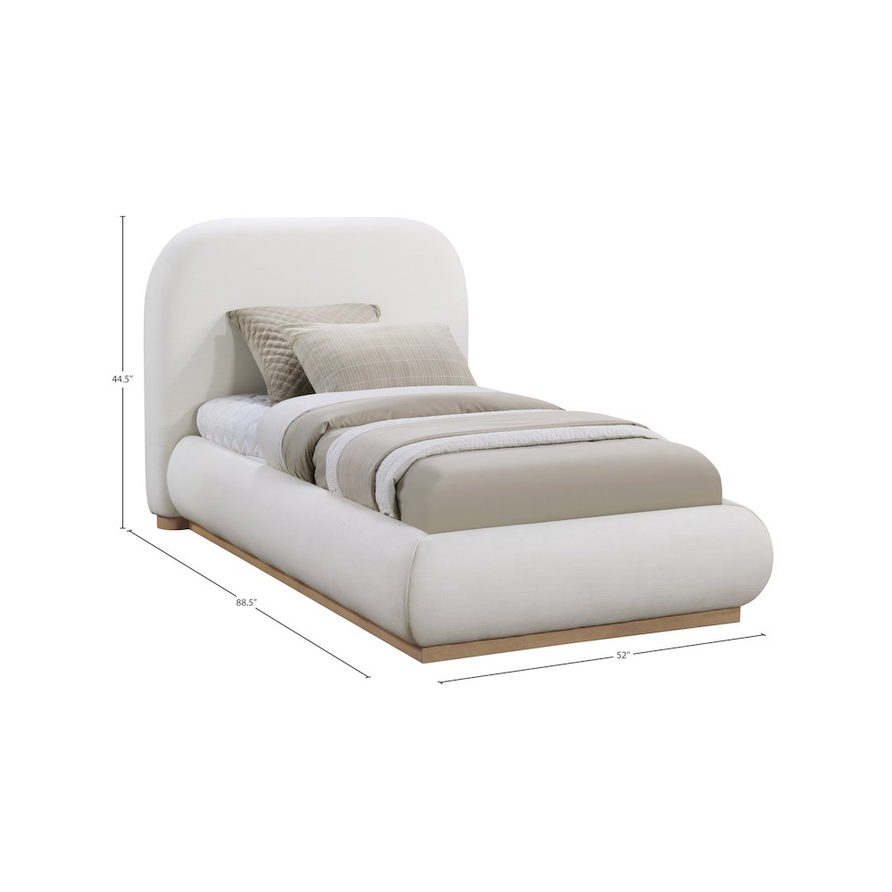 Vaughn Cream Twin Bed. Picture 9