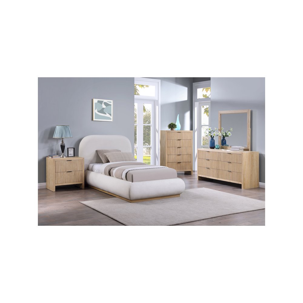 Vaughn Cream Twin Bed. Picture 8