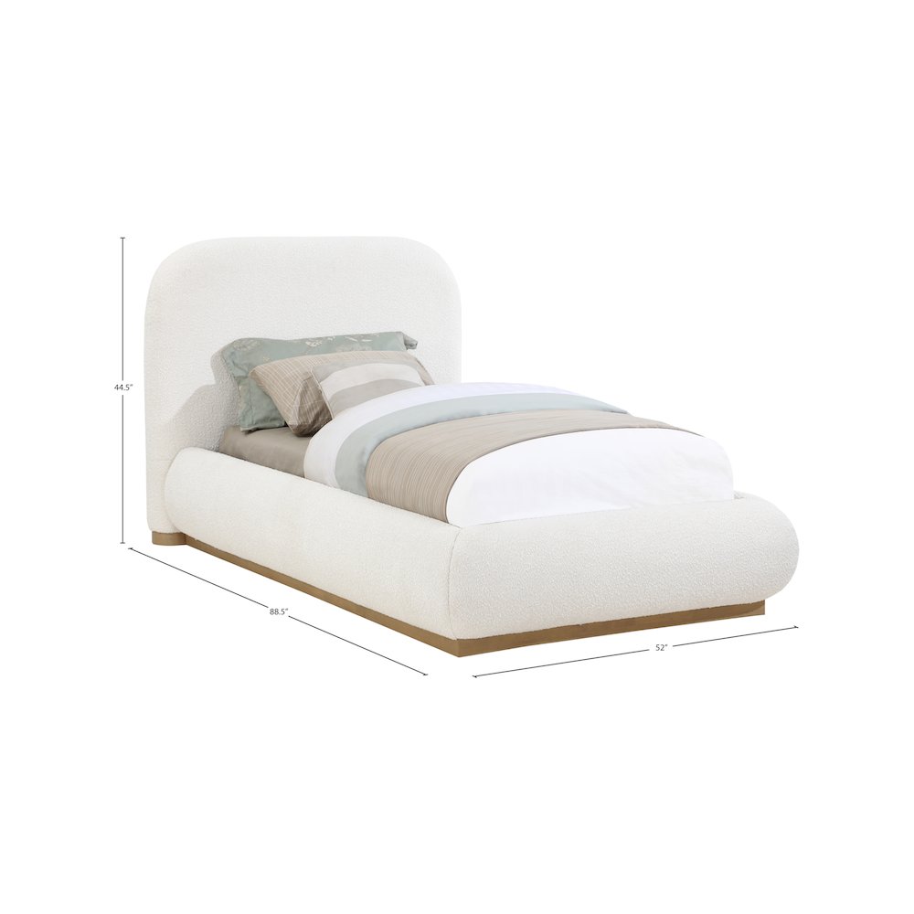 Vaughn Cream Twin Bed. Picture 8