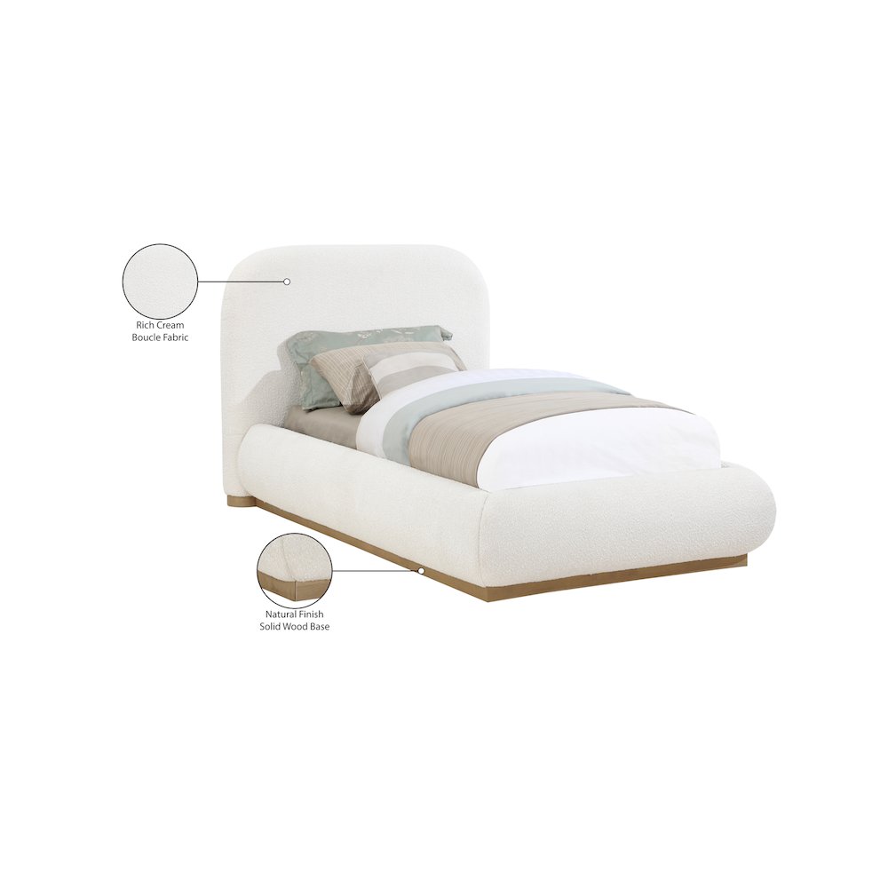 Vaughn Cream Twin Bed. Picture 9