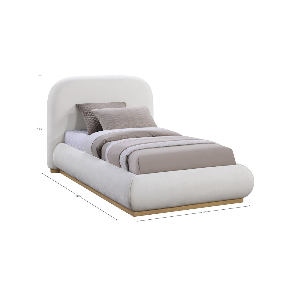 Vaughn Cream Twin Bed. Picture 8