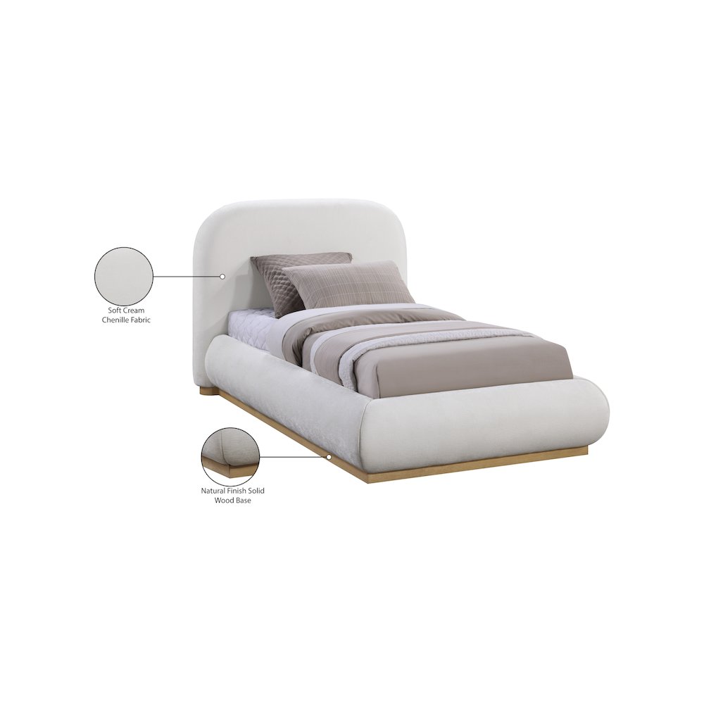 Vaughn Cream Twin Bed. Picture 9