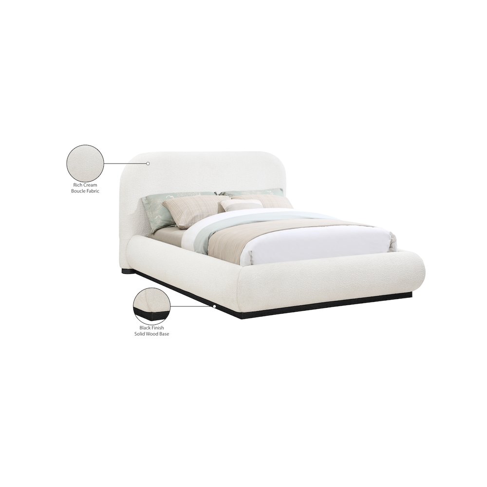 Vaughn Cream Queen Bed. Picture 9