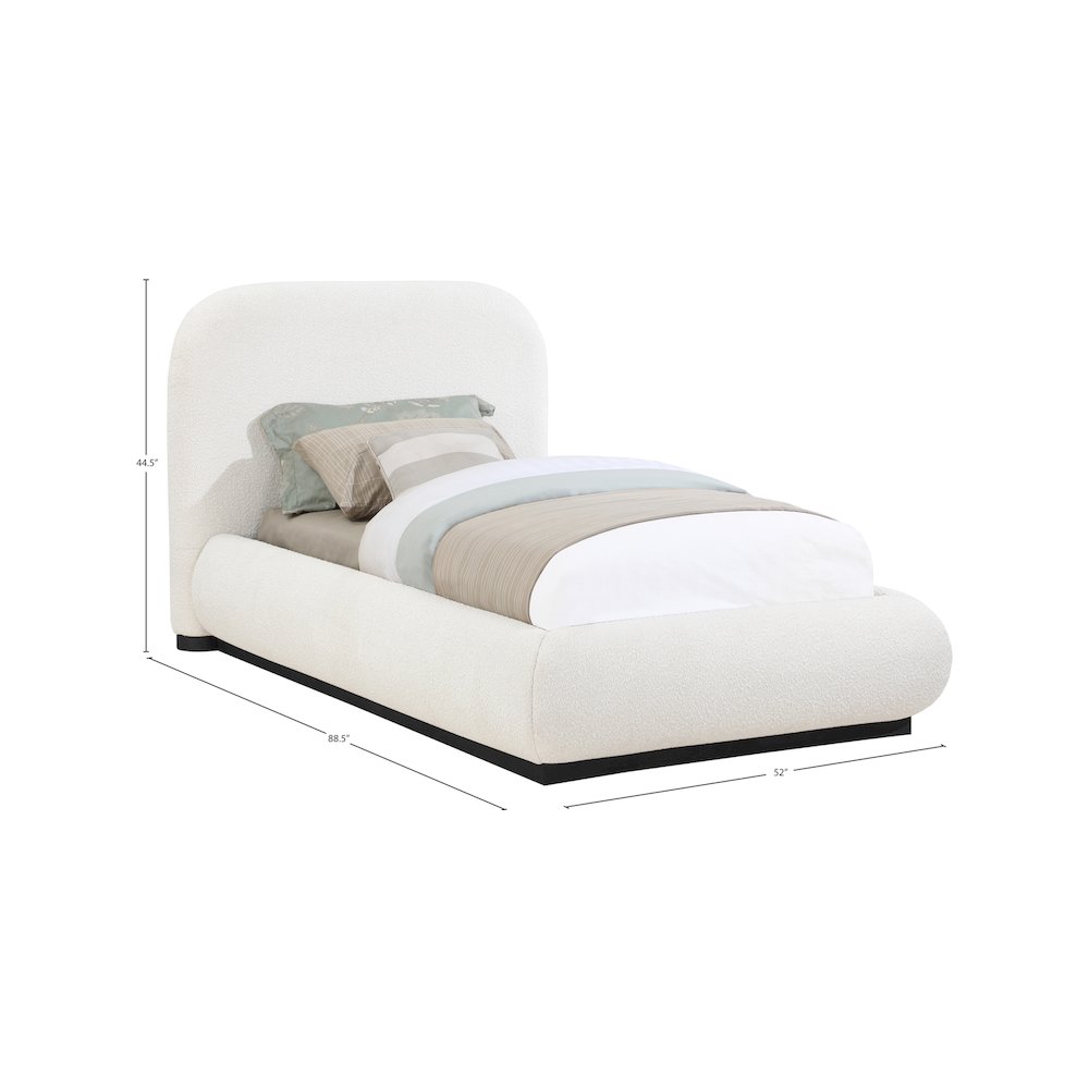 Vaughn Cream Twin Bed. Picture 8