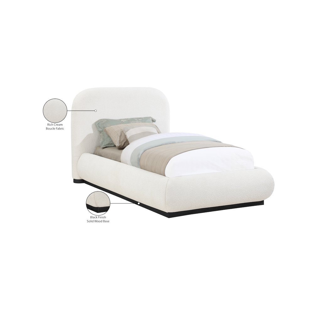 Vaughn Cream Twin Bed. Picture 9