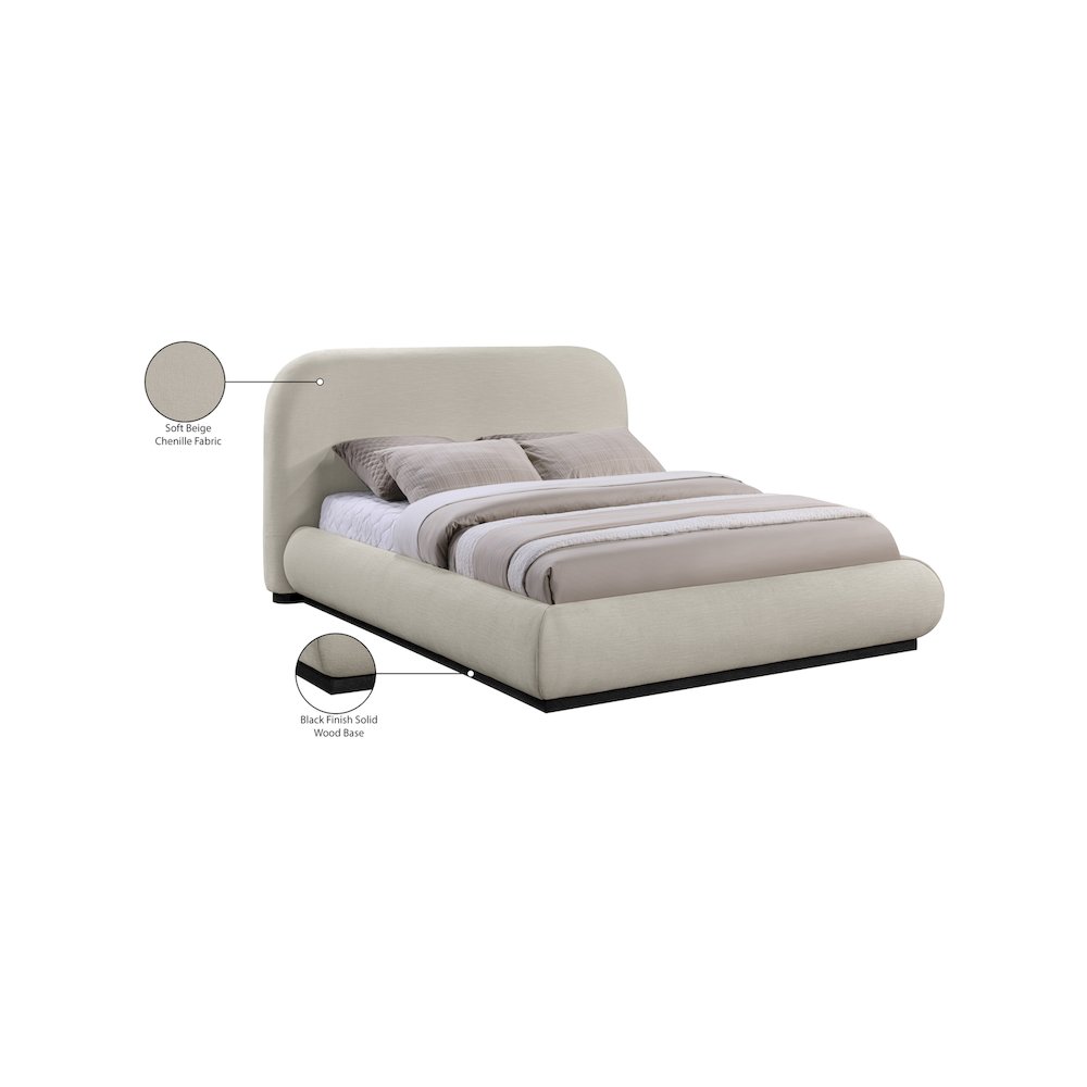 Vaughn Beige King Bed. Picture 9