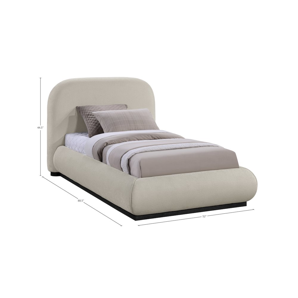 Vaughn Beige Twin Bed. Picture 8