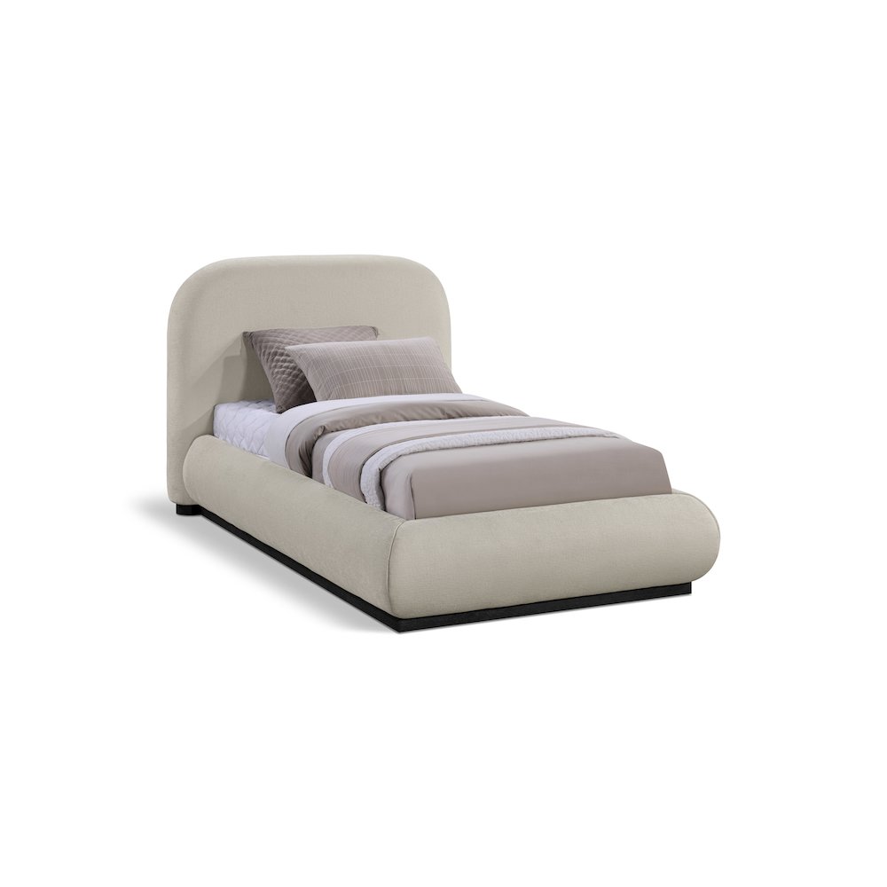 Vaughn Beige Twin Bed. Picture 1