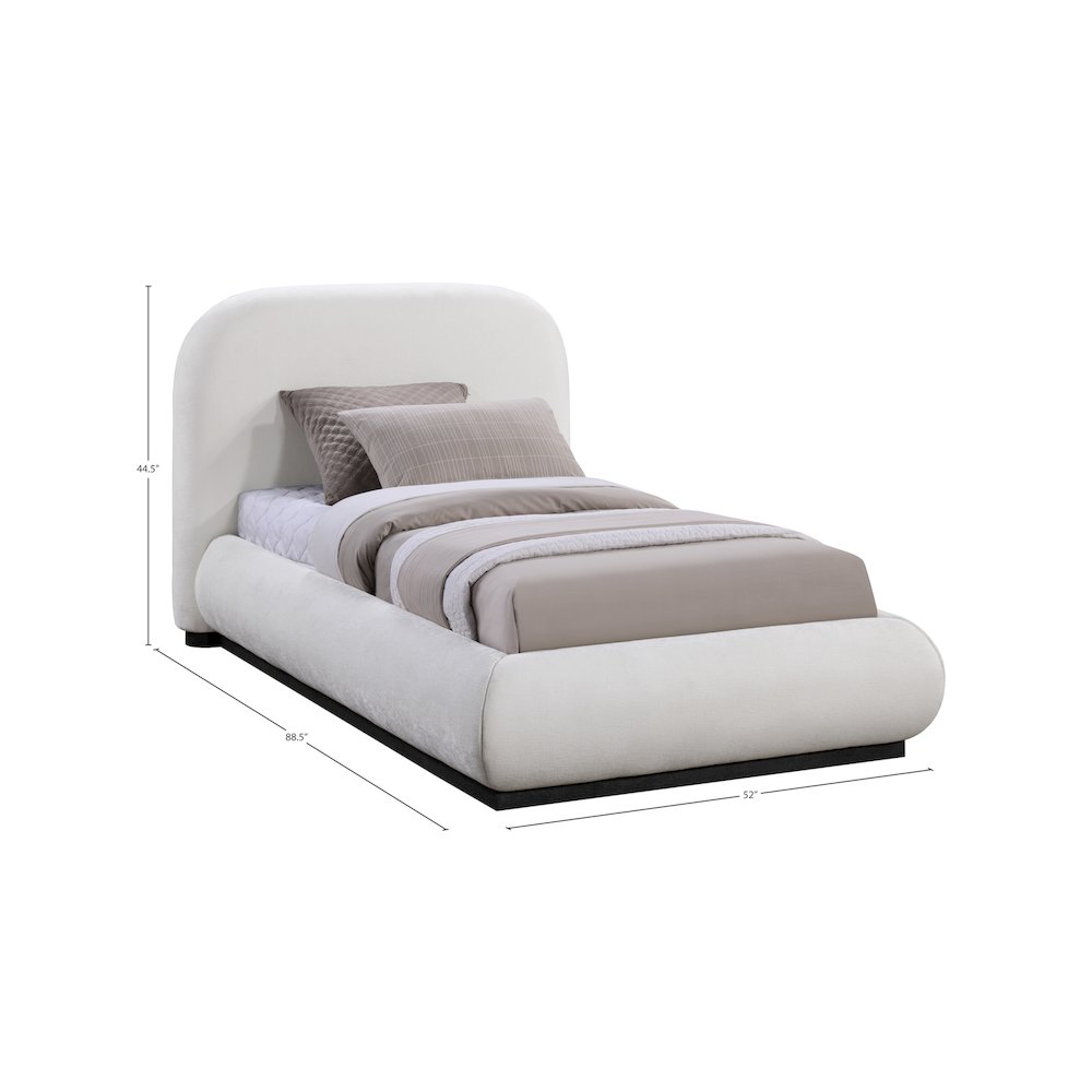 Vaughn Cream Twin Bed. Picture 8