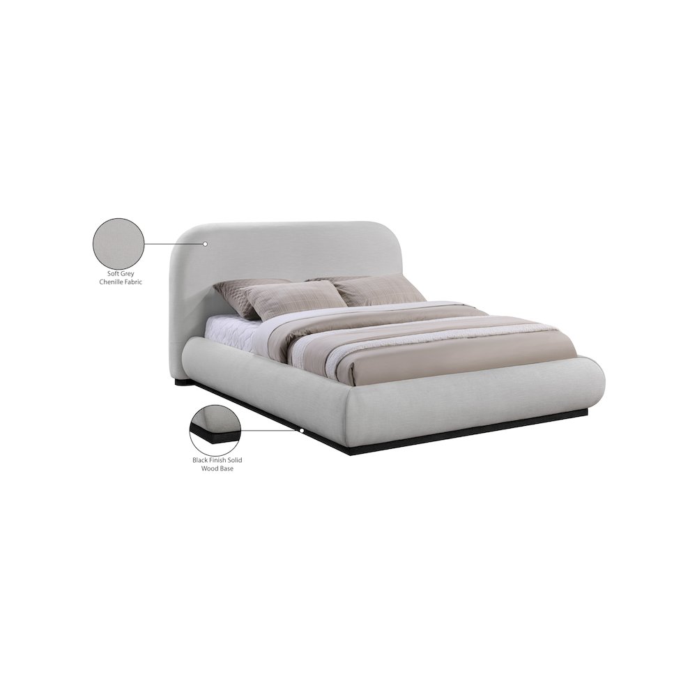 Vaughn Grey King Bed. Picture 4