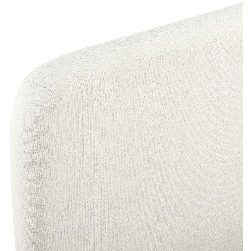 Fira Cream Linen Textured Fabric Upholstered Twin Bed. Picture 9