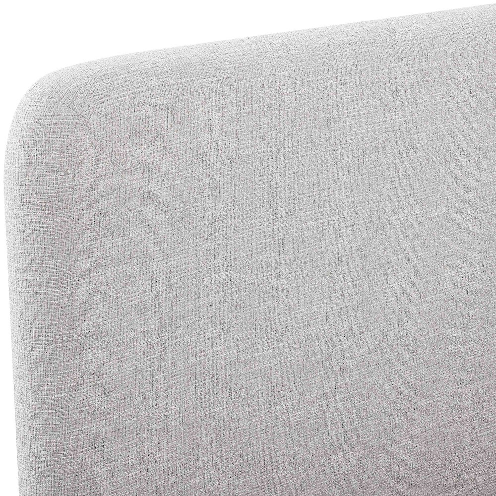 Fira Grey Linen Textured Fabric Upholstered Full Bed. Picture 9