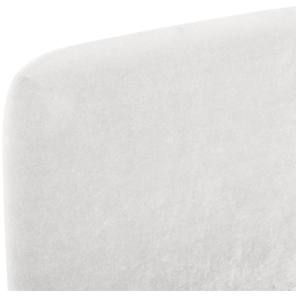 Fira Cream Chenille Fabric Upholstered Full Bed. Picture 9