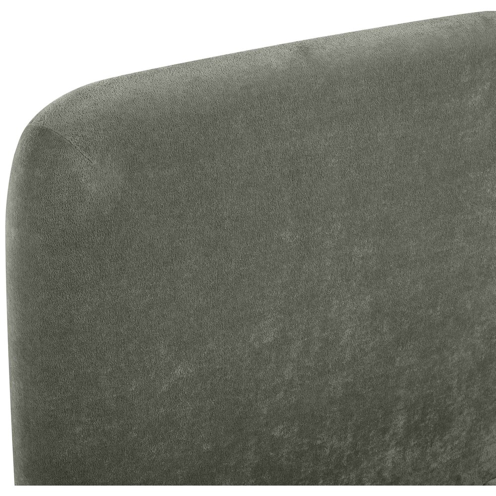 Fira Green Chenille Fabric Upholstered Queen Bed. Picture 9