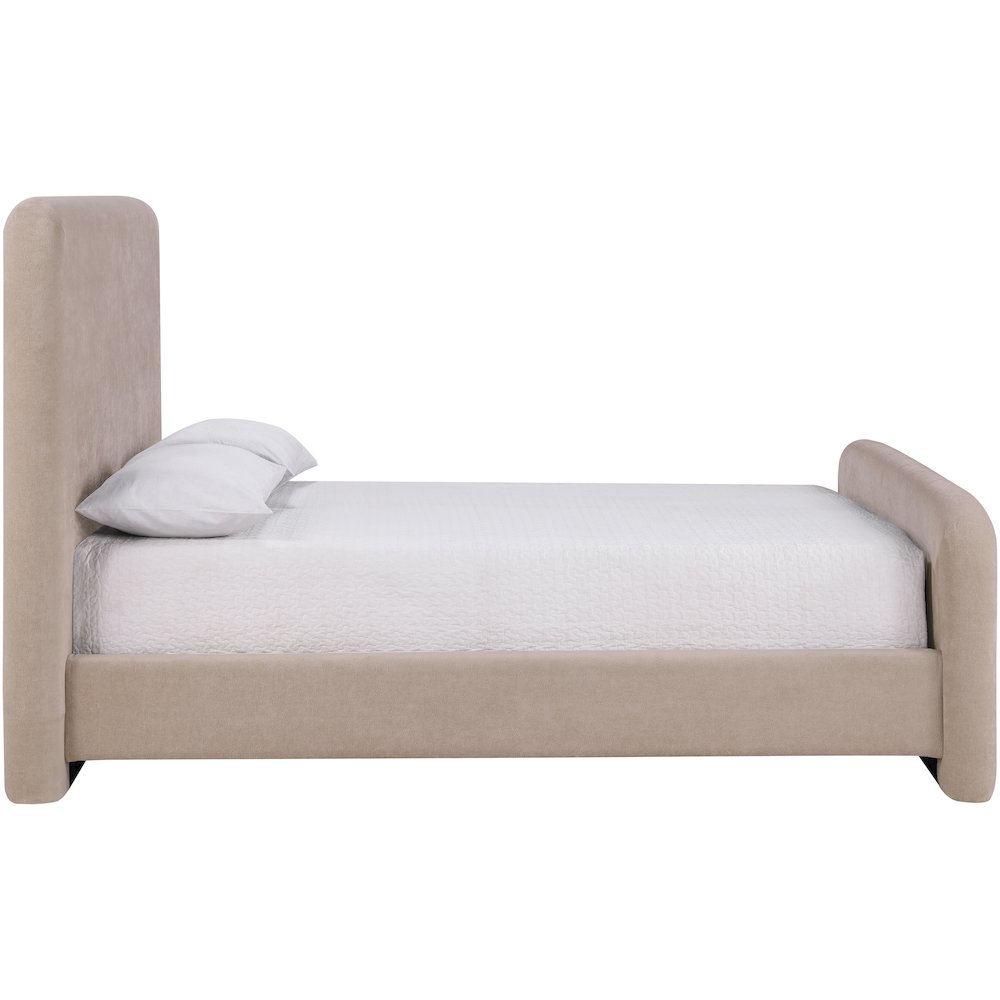 Fira Taupe Chenille Fabric Upholstered Full Bed. Picture 8