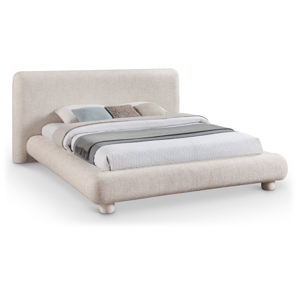 Blair Beige Fabric Upholstered Full Bed. Picture 1