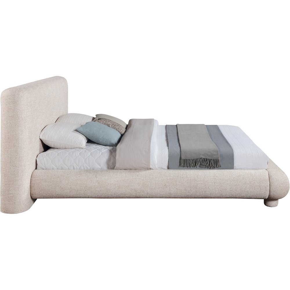 Blair Beige Fabric Upholstered Queen Bed. Picture 8