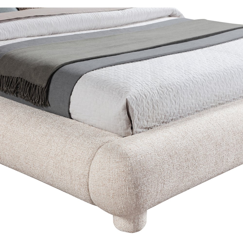 Blair Beige Fabric Upholstered Queen Bed. Picture 4