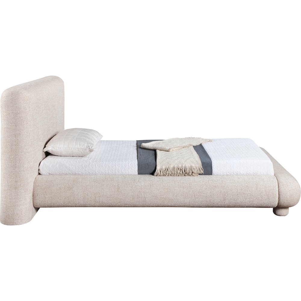 Blair Beige Fabric Upholstered Twin Bed. Picture 8