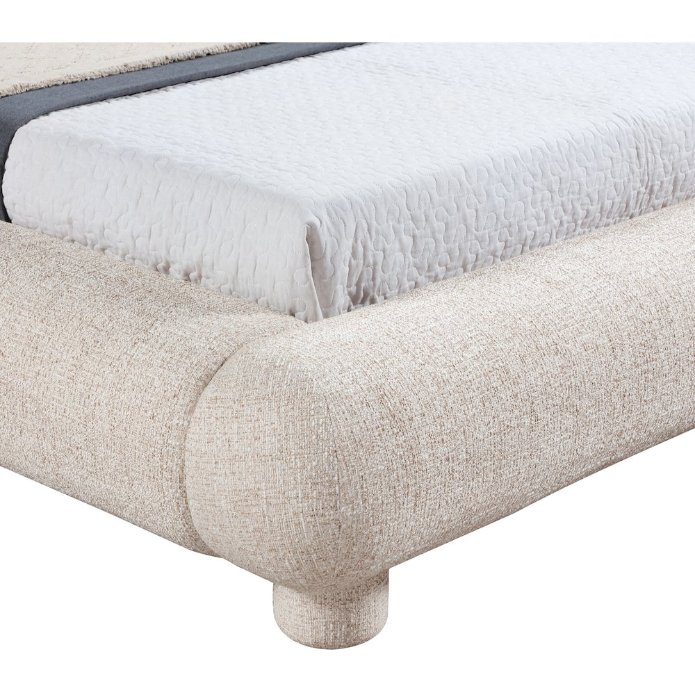 Blair Beige Fabric Upholstered Twin Bed. Picture 4